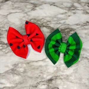 Watermelon Piggie Bows